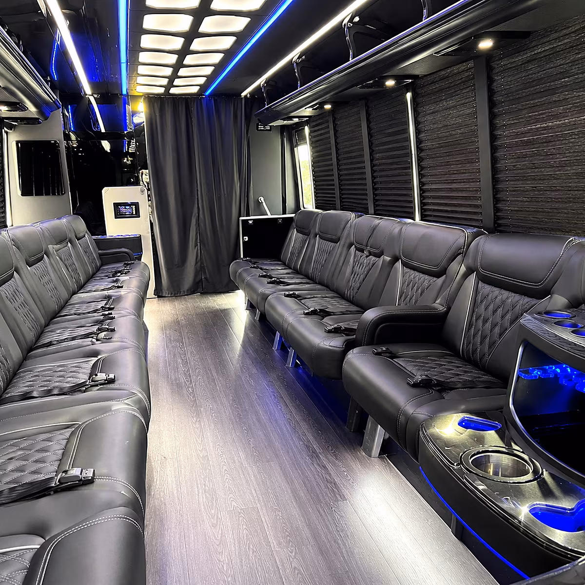 Arvada arvada prom party bus rental party bus interior
