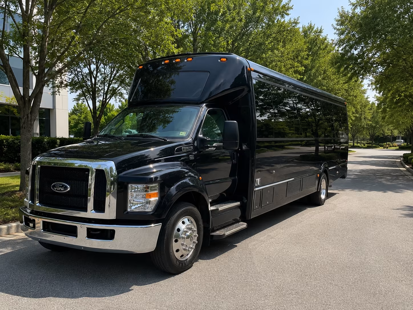 Arvada arvada sporting event party bus rental party bus exterior