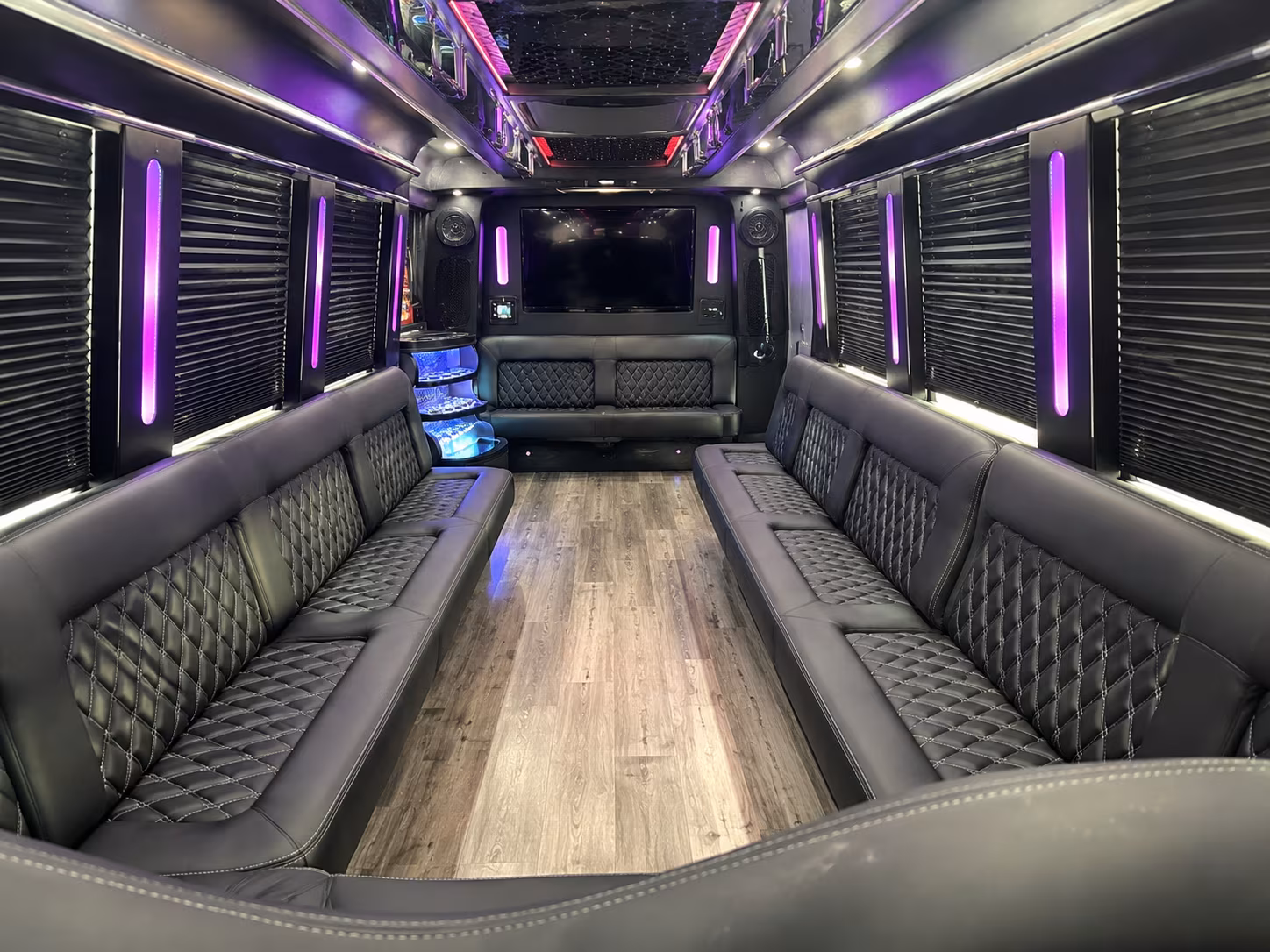 Arvada arvada sporting event party bus rental party bus exterior
