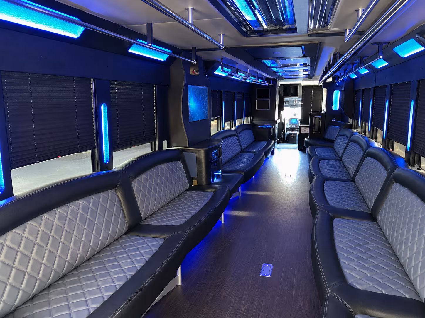 Arvada Concert & Music Festival Transportation party bus interior