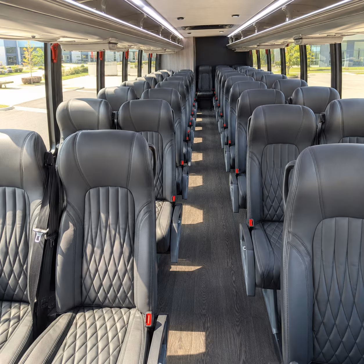 Arvada School Event Transportation party bus interior
