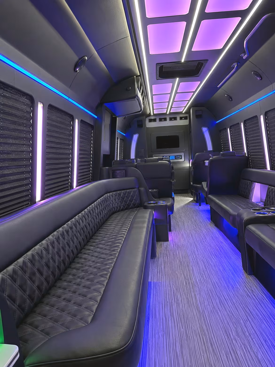 Arvada Sporting Event Transportation party bus interior