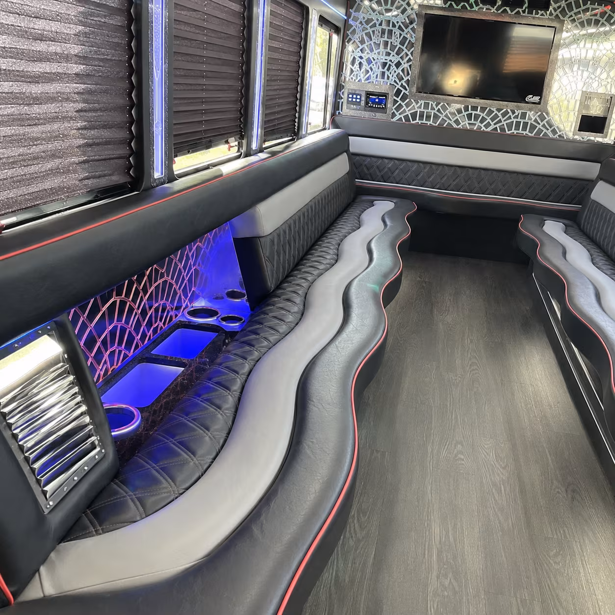 Arvada Wedding Transportation onboard seating