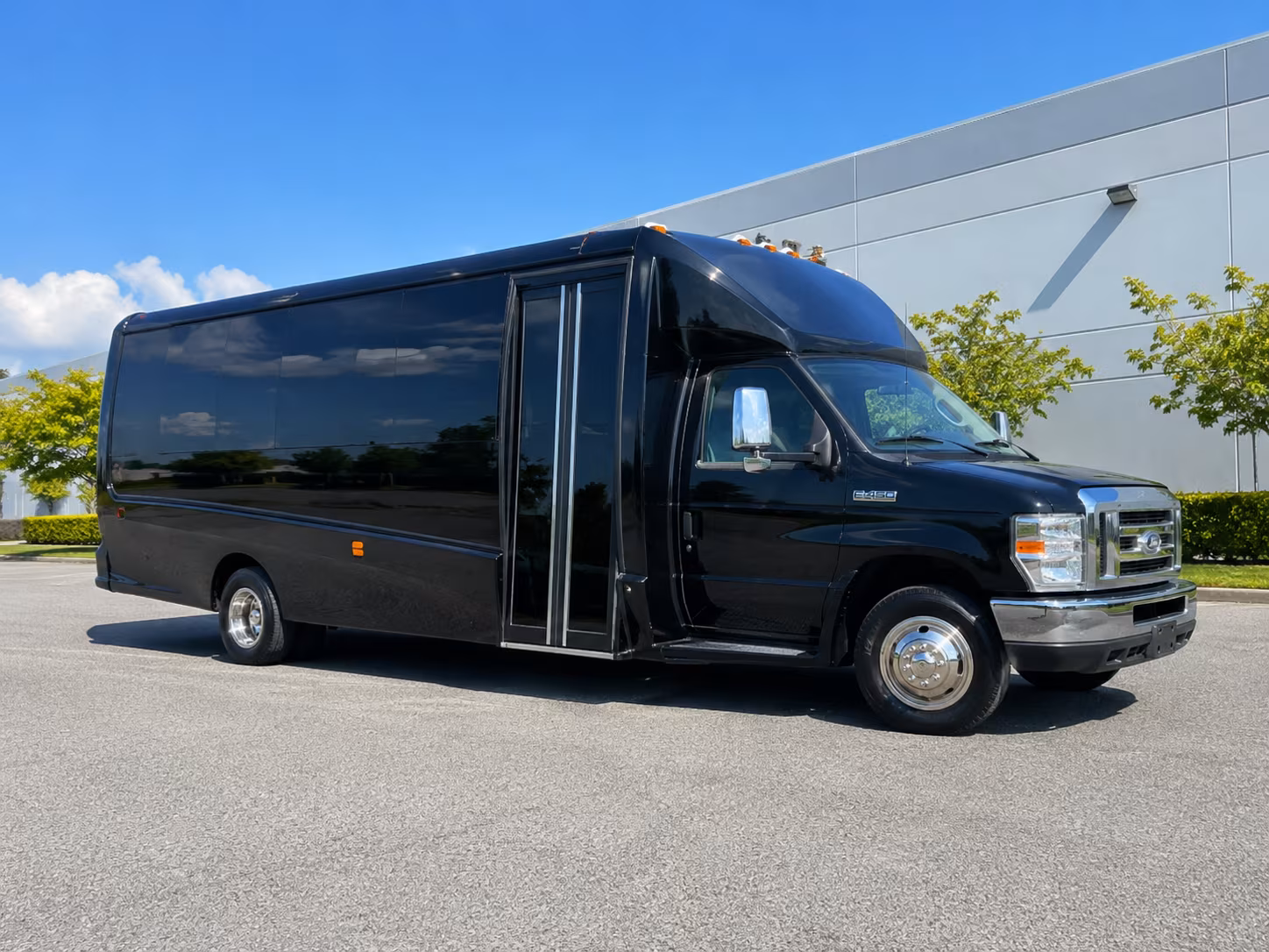 Passenger seating aboard a party bus rental serving Arvada