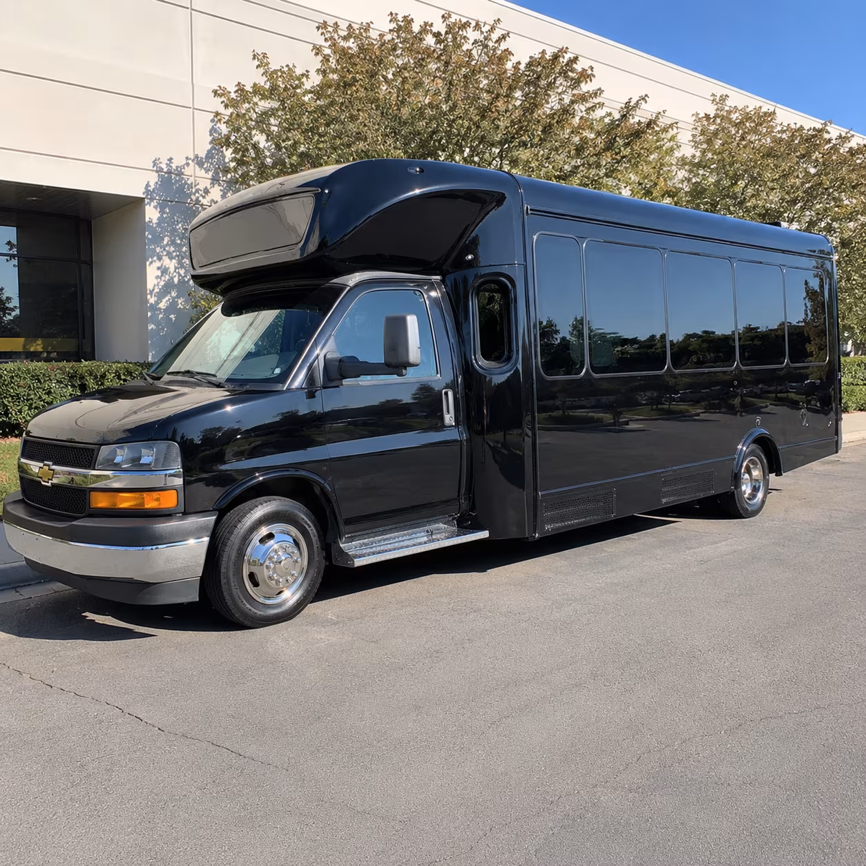 Interior of a party bus rental serving Arvada