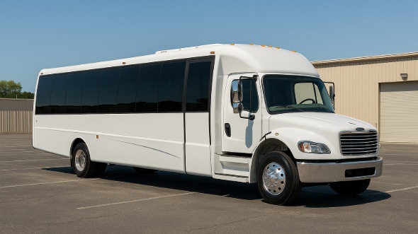 Exterior of Charter Bus Company Arvada's 28 Passenger Minibus in Arvada