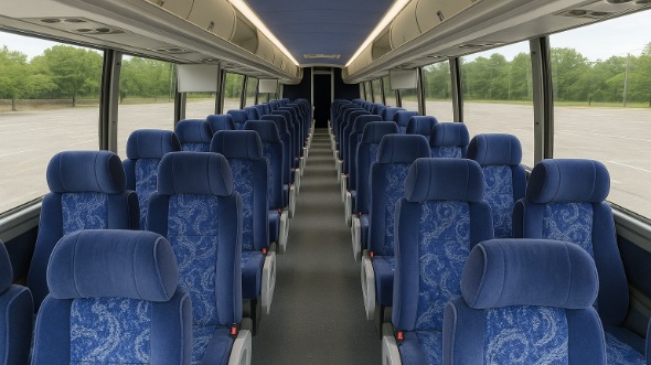 Interior of Charter Bus Company Arvada's 40 Passenger Charter Bus in Arvada